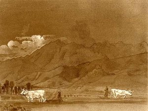 Montignoso Near Viareggio, (painting) — Arthur B. Davies, Romanticism