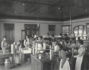 Agriculture. Inspection Of Milk Use Of The Lactometer — Frances Benjamin Johnston
