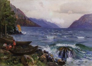 Lake Teletskoye — Grigory Gurkin, Impressionism