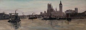 The Thames At Westminster — Edwin Edwards