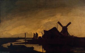 Moonrise on the Yare ( )