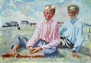 Vacationers Children — Aleksandr Deyneka