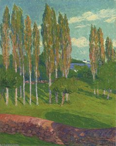 Poplars In Spring — Gustave Loiseau