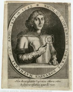 Portrait Of Nicolaus Copernicus With The Heliocentric System — Jacob Van Meurs