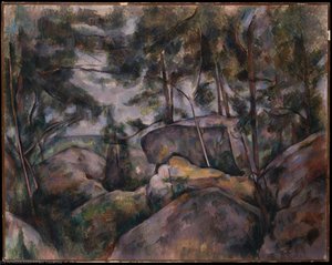Rocks In The Forest — Paul Cézanne, Post-impressionism