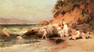 The Bathing Beauties — Frederick Arthur Bridgman, Orientalism