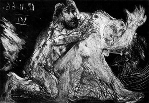 Plate 12 From Le Cocu Magnifique By Fernand Crommelynck — Pablo Picasso