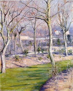 The Garden At Petit Gennevilliers In Winter — Gustave Caillebotte