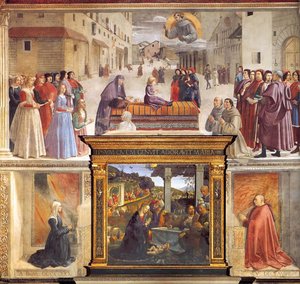 Altar Wall Of The Sassetti Chapel (detail) — Domenico Ghirlandaio