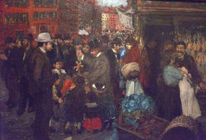Street Scene (hester Street) — George Benjamin Luks