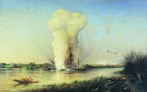 The Explosion Of A Turkish Battleship On The Danube — Alexei Petrovich Bogoliubov