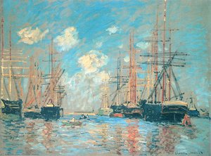 The Sea, Port In Amsterdam — Claude Monet, Impressionism