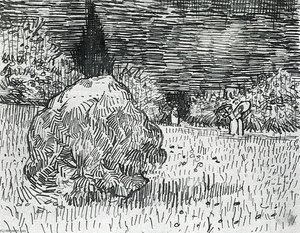 Bush In The Park At Arles — Vincent Willem Van Gogh