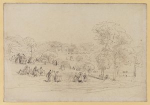 Landscape With A View Of Kenwood House — David Cox