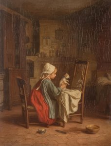 Young Girl With Kitten