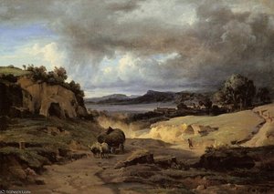The Roman Campagna Aka La Cervara — Jean-baptiste-camille Corot