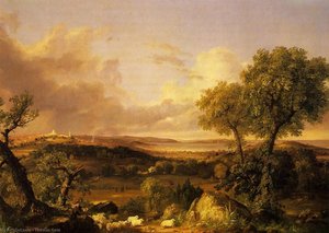 View Of Boston — Thomas Cole, Romanticism