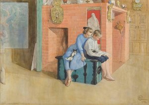 Book For Three — Carl Larsson
