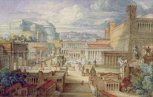 A Scene In Ancient Rome, A Setting For Titus — Joseph Michael Gandy