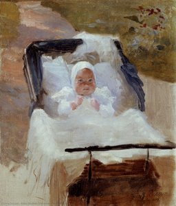 The Artist's Son Erik In His Pram — Albert Edelfelt