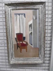 Le Fauteuil Rouge (recto) Paysage Urbain, Rivière Et Pont (verso) La Chambre — Lasne Jean
