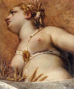 Venice, Hercules, And Ceres (detail) — Paolo Veronese