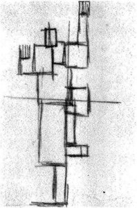 Study For Rhythm Of A Russian Dance — Theo Van Doesburg