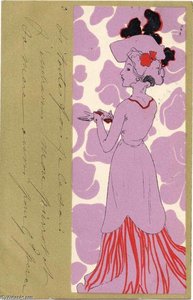 Girls With Olive Green Surrounds (9) — Raphael Kirchner