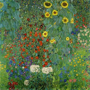 Garden With Sunflowers — Gustav Klimt