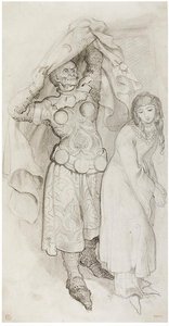 Study For The Veiled Prophet Of Khorassan 1 — Daniel Maclise