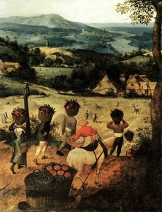 Haymaking (detail) — Pieter Bruegel The Elder