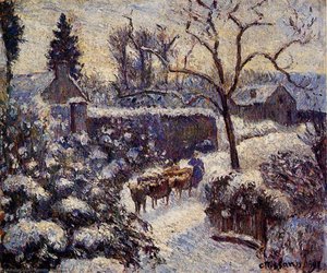 The Effect Of Snow At Montfoucault — Camille Pissarro