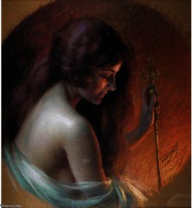 Female Figure Holding A Staff — Delphin Enjolras