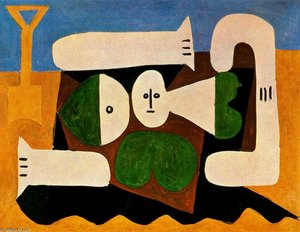 Desnudo En La Playa Con Pala — Pablo Picasso