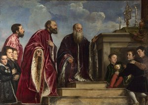 The Vendramin Family Venerating A Relic Of The True Cross — Titian Ramsay Peale Ii, Renaissance