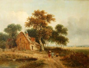 Farmhouse With Pond — Samuel David Colkett