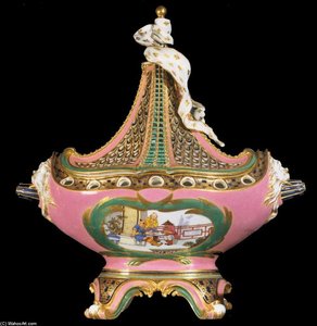 Ship Potpourri With Pink Ground And Chinese Decor — Charles Nicolas Dodin, Rococo Decorative Arts