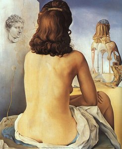 Dalí My Wife, Nude, Contemplating Her Own Flesh Becoming Sta — Salvador Dalí