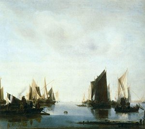 Seascape With Sailing Boats — Jan Van De Cappelle