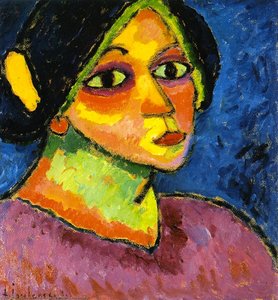 Girl In Bonnet — Alexej Von Jawlensky, Expressionism