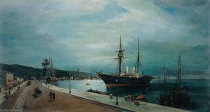 moonlit harbour of volos