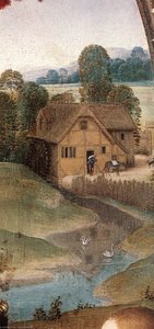 Madonna Enthroned With Child And Two Angels (detail) — Memling, Hans