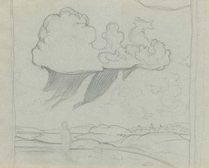 Procopius The Blessed Averts The Stone Cloud From The Great Ustiug — Nicholas Roerich, Roerichian Symbolism