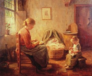 The New Baby — Evert Pieters, Contemporary Realism