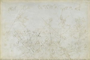 La Divina Commedia, Inferno Xxii. Vergil And Dante In The Eighth Circle Of Hell (malebolge), 5. Bolgia: Punishment Of The Corrupt; Escape Of Ciampolo — Sandro Botticelli, Early Renaissance