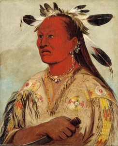 Stán Au Pat, Bloody Hand, Chief Of The Tribe — George Catlin, Contemporary Realism