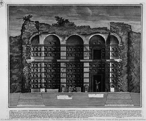 The Roman Antiquities, T. 3, Plate Xxiii. Cutaway View Of The Previous Burial Chambers. — Giovanni Battista Piranesi, Neo Classicism