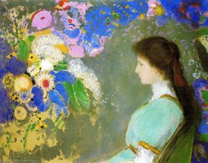 Portrait Of Violette Heyman — Odilon Redon, Symbolism