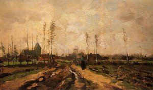 Landscape With Church And Farms — Vincent Willem Van Gogh, Post-impressionism