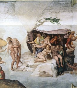 The Deluge (detail) — Michelangelo Buonarroti